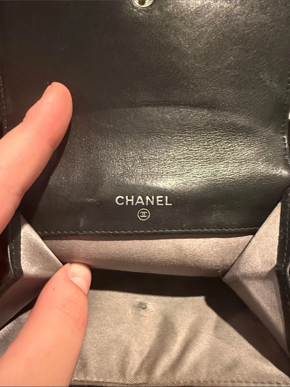 Authentic Vintage 2009 Chanel Camellia Patent Leather French Wallet